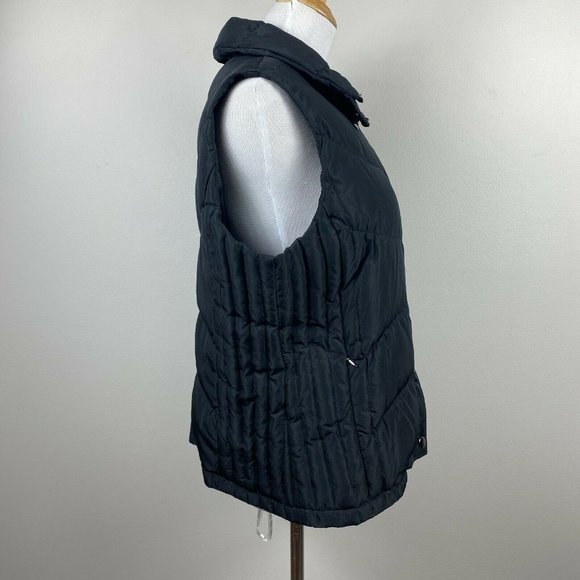 Kenneth Cole Reaction G-III Down Feather Vest L Black Sleeveless Zip Snap - Picture 2 of 12